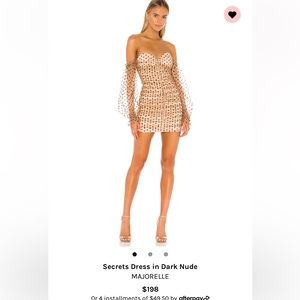 NEW majorelle secrets dress in dark nude